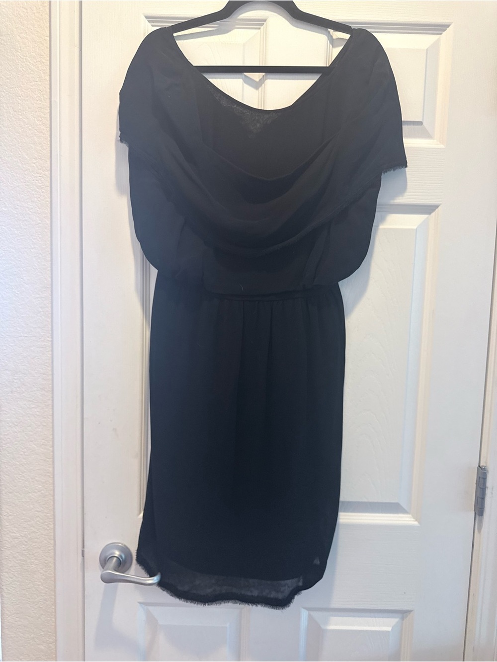 Fendi Black Draped Midi Dress with Elastic Waist